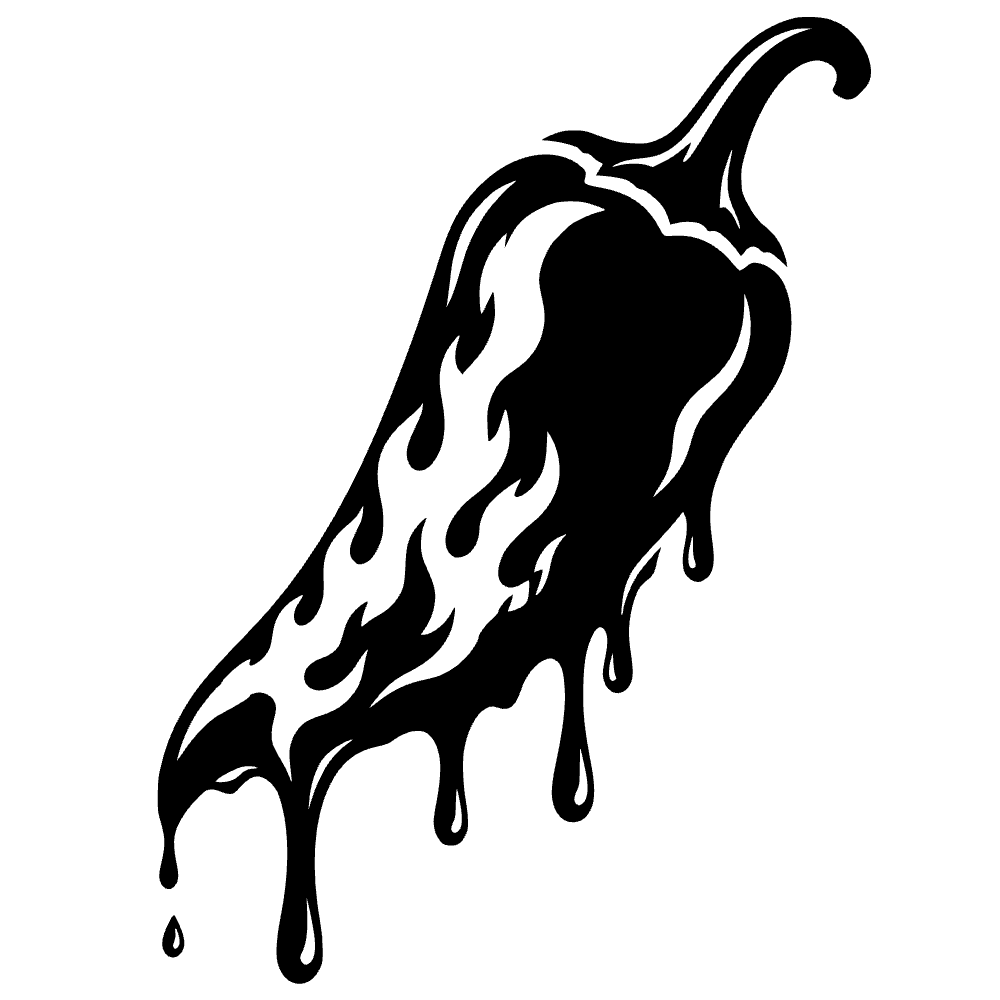 Pimiento goteando ardiente — archivo SVG