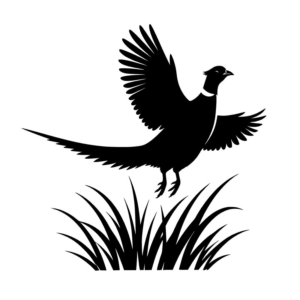 Pheasant Flushing Up Icon SVG cut file preview