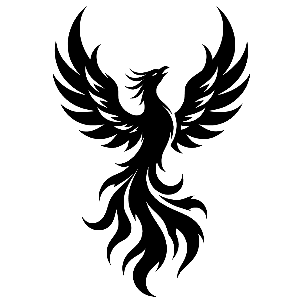 Phoenix Rising Upward SVG cut file preview