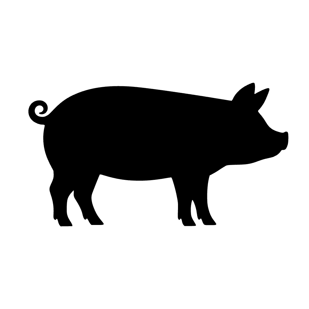 Cerdo de pie de lado — archivo SVG