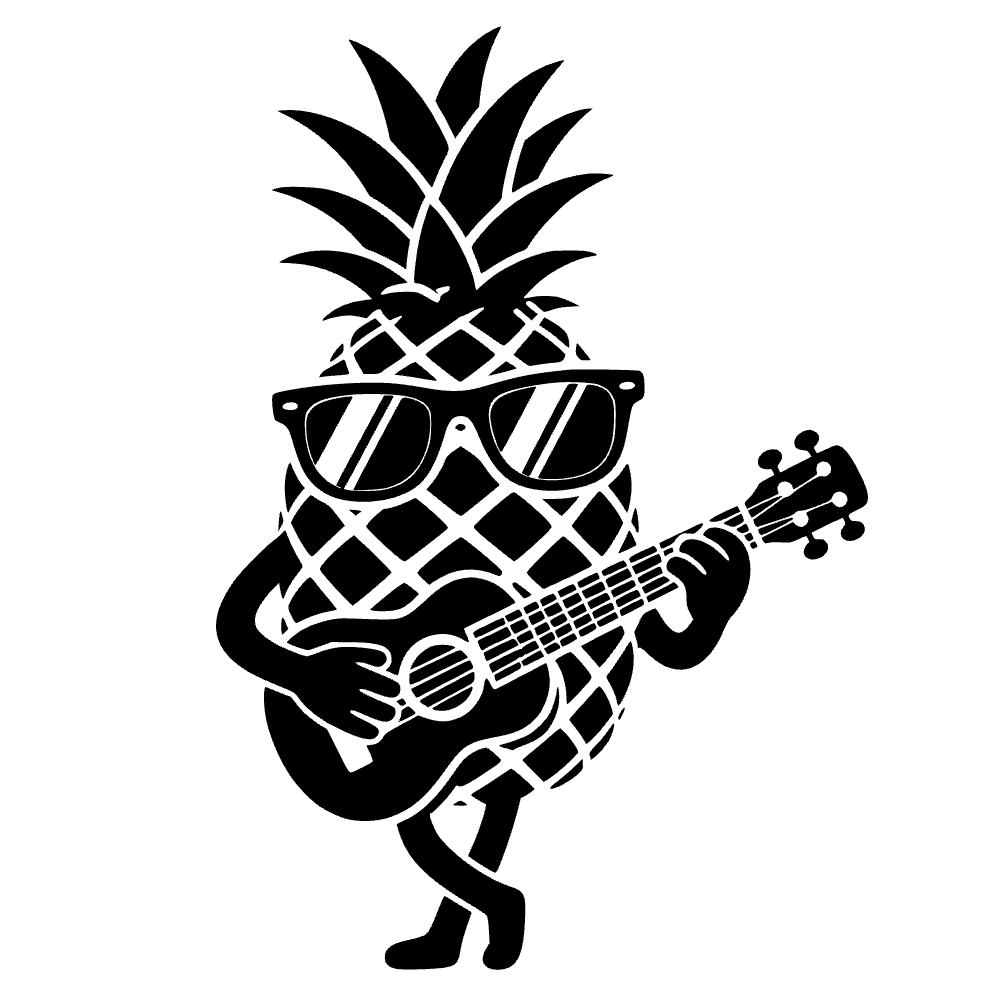 Pineapple Wearing Sunglasses SVG cut file