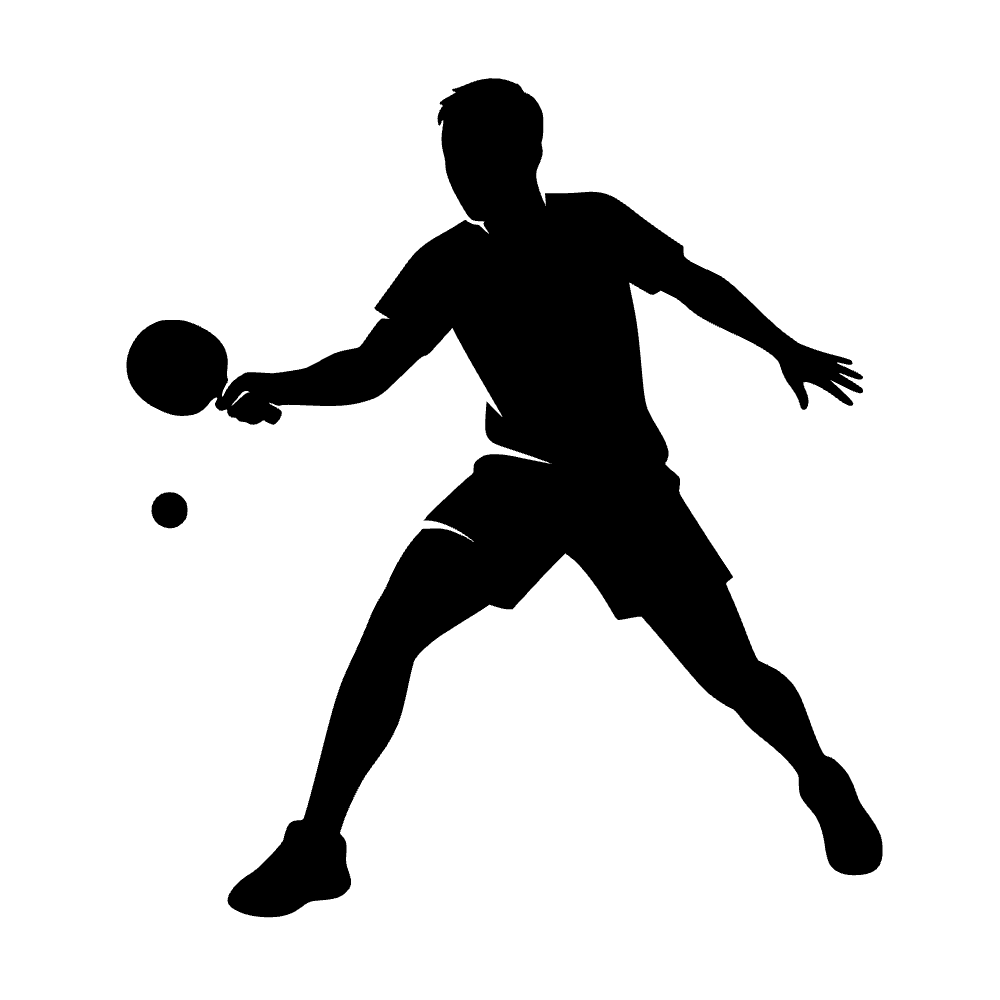 Icono de mesa con paleta de ping pong — archivo SVG