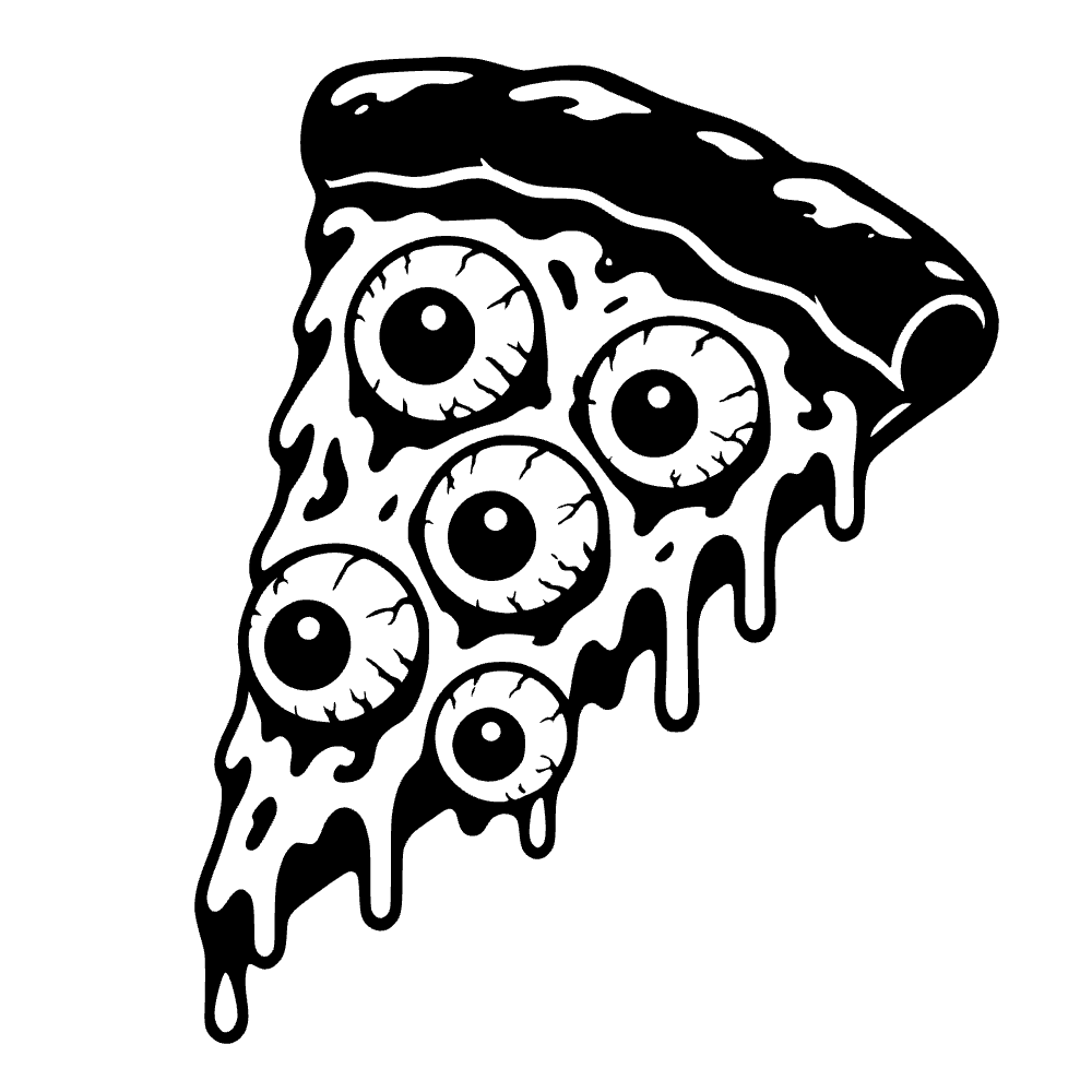 Rebanada de pizza con ojos — archivo SVG