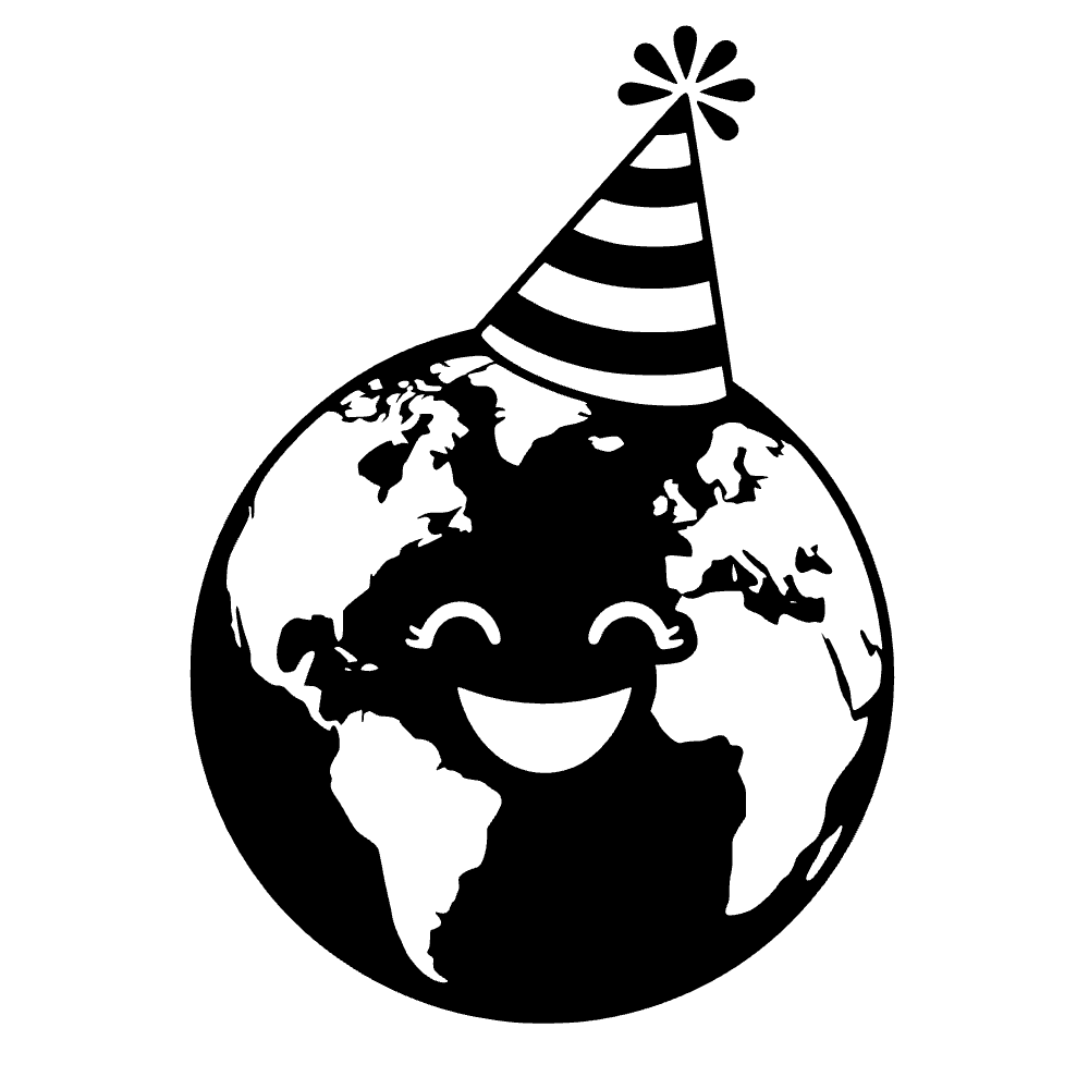 Planet Earth Birthday Icon SVG SVG cut file preview