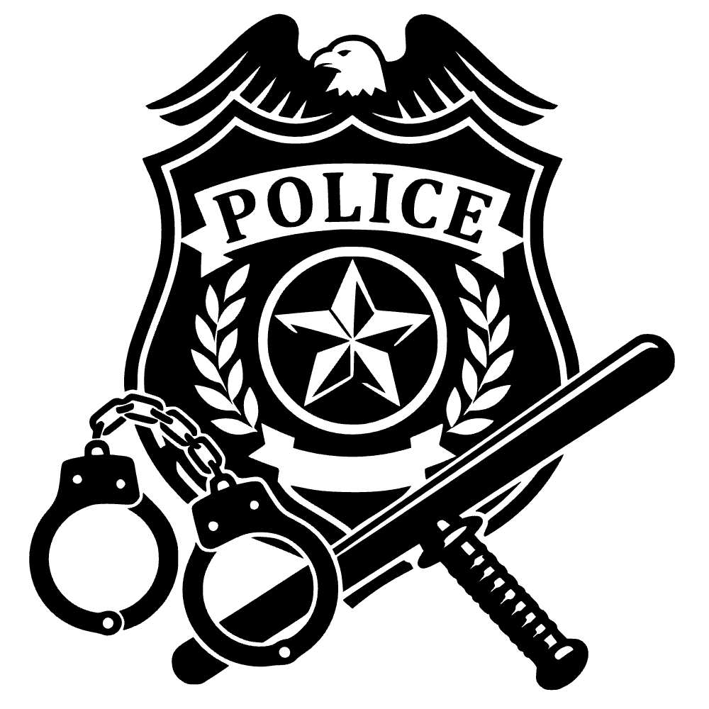 Insignia de policía con esposas — archivo SVG