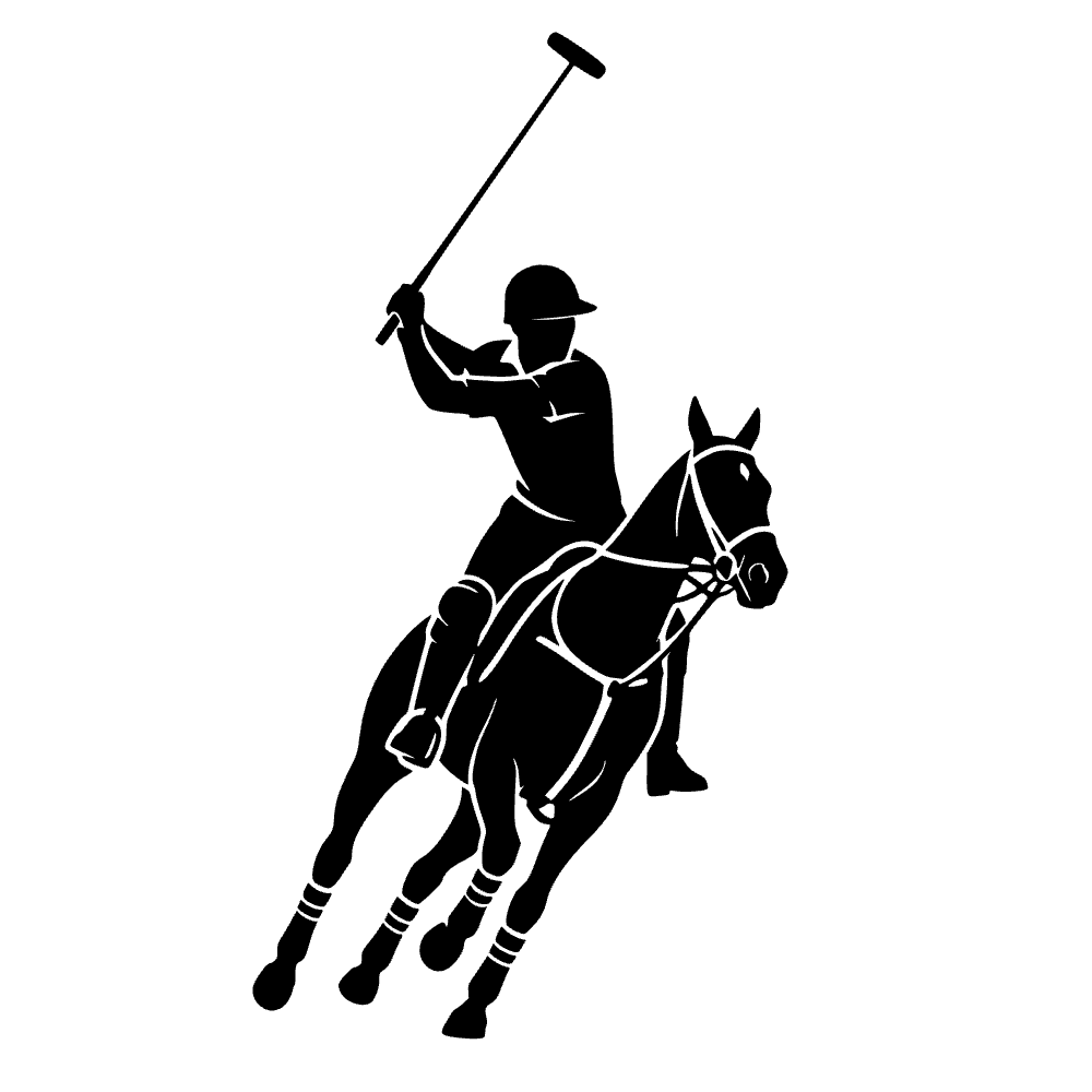 Jugador de polo con mazo — archivo SVG
