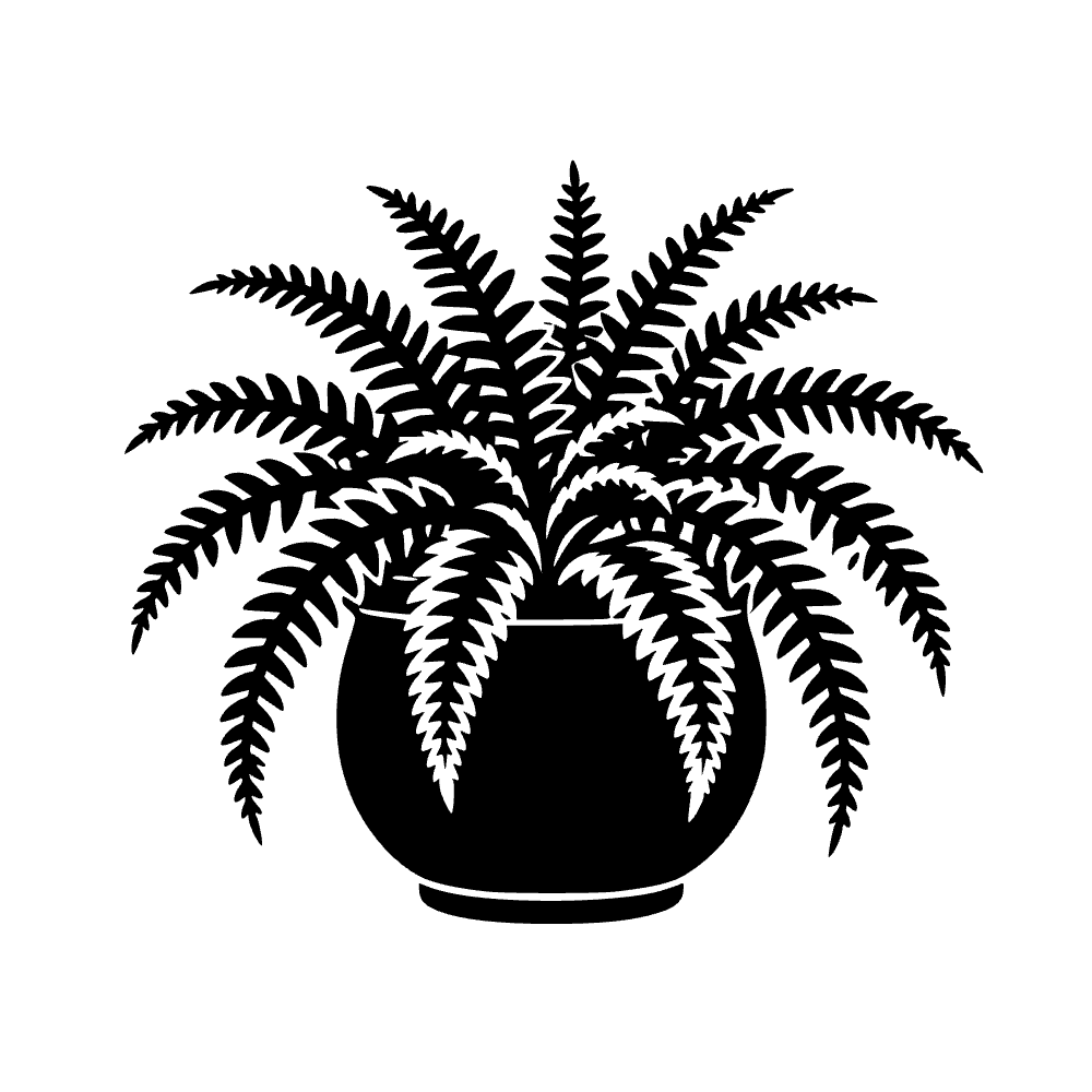 Helecho en maceta — archivo SVG