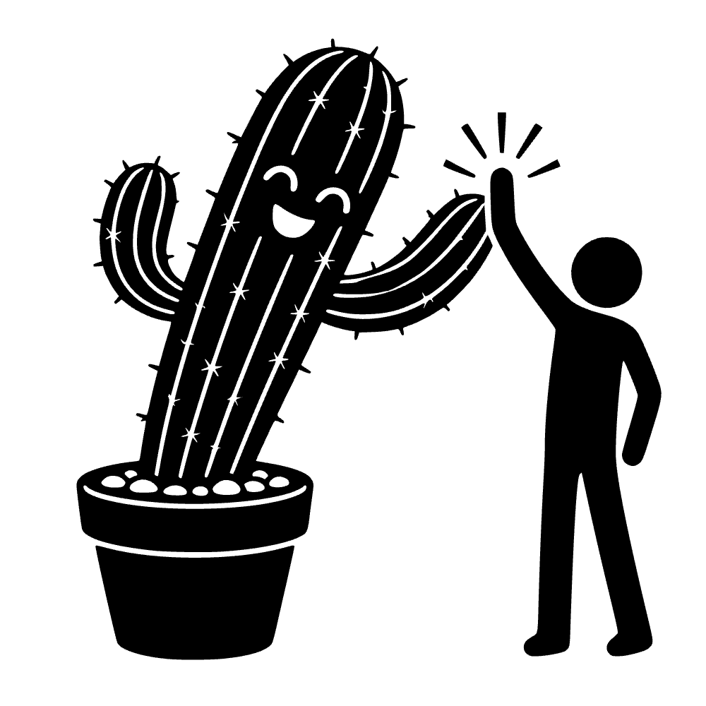 Potted Saguaro Cactus Icon SVG cut file preview