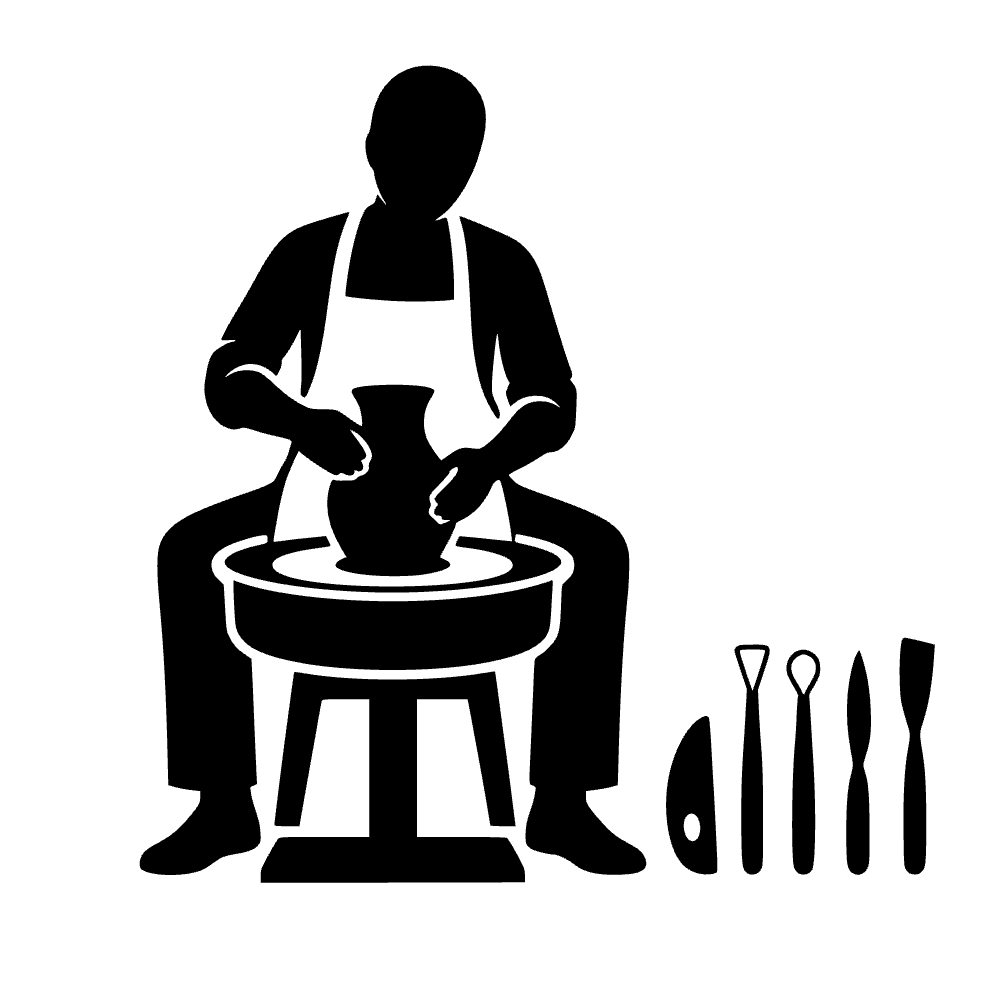 Icono de rueda de alfarero — archivo SVG