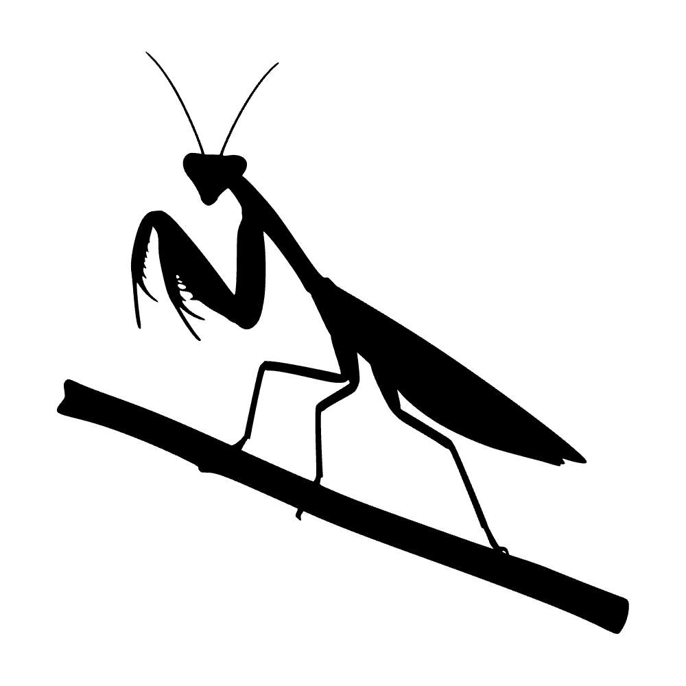 Praying Mantis Silhouette SVG cut file preview