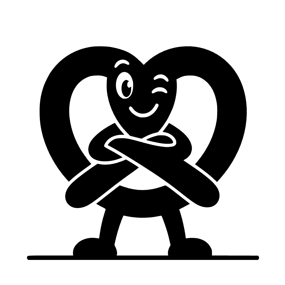 Pretzel Character Icon SVG cut file preview