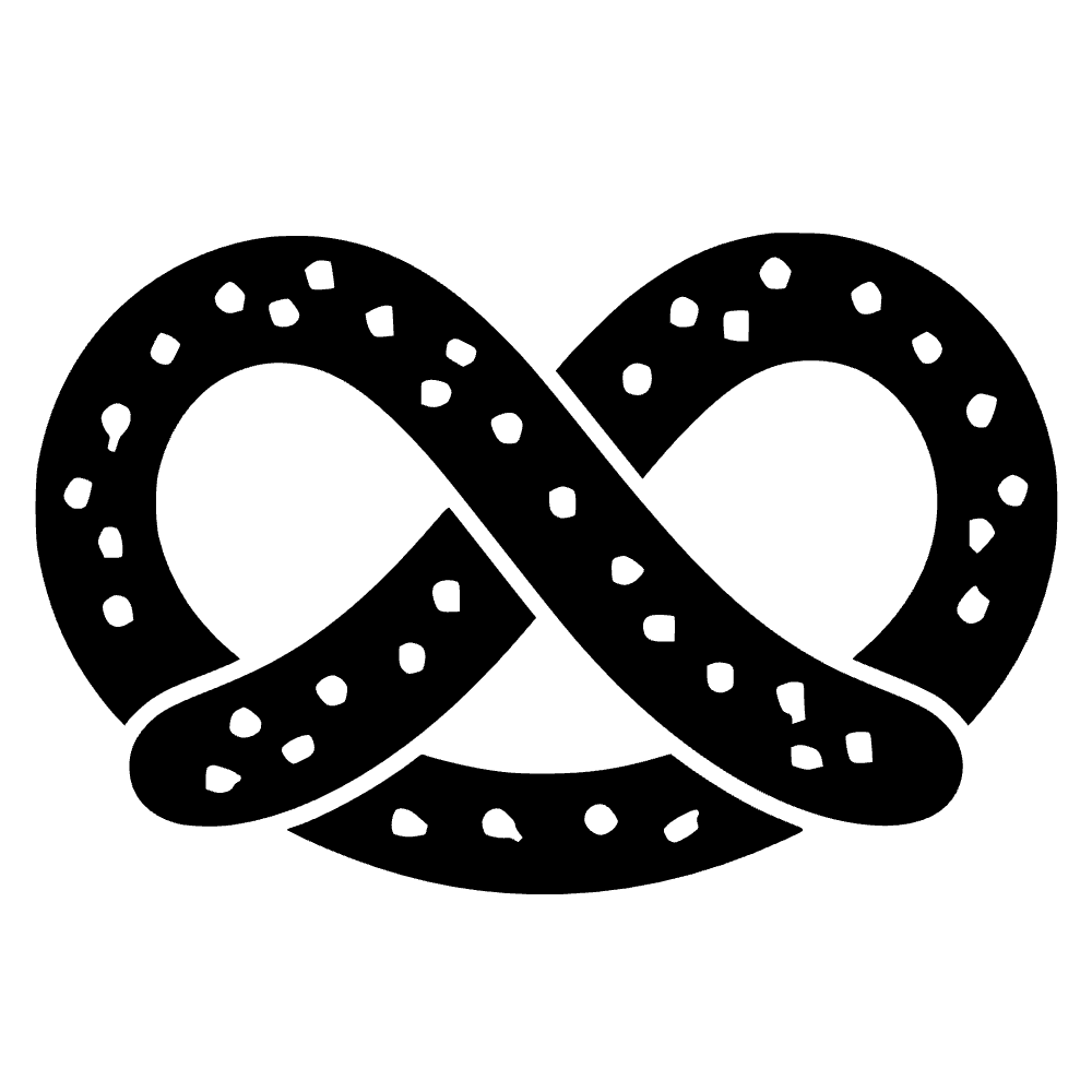 Pretzel Twisted Icon SVG SVG cut file preview