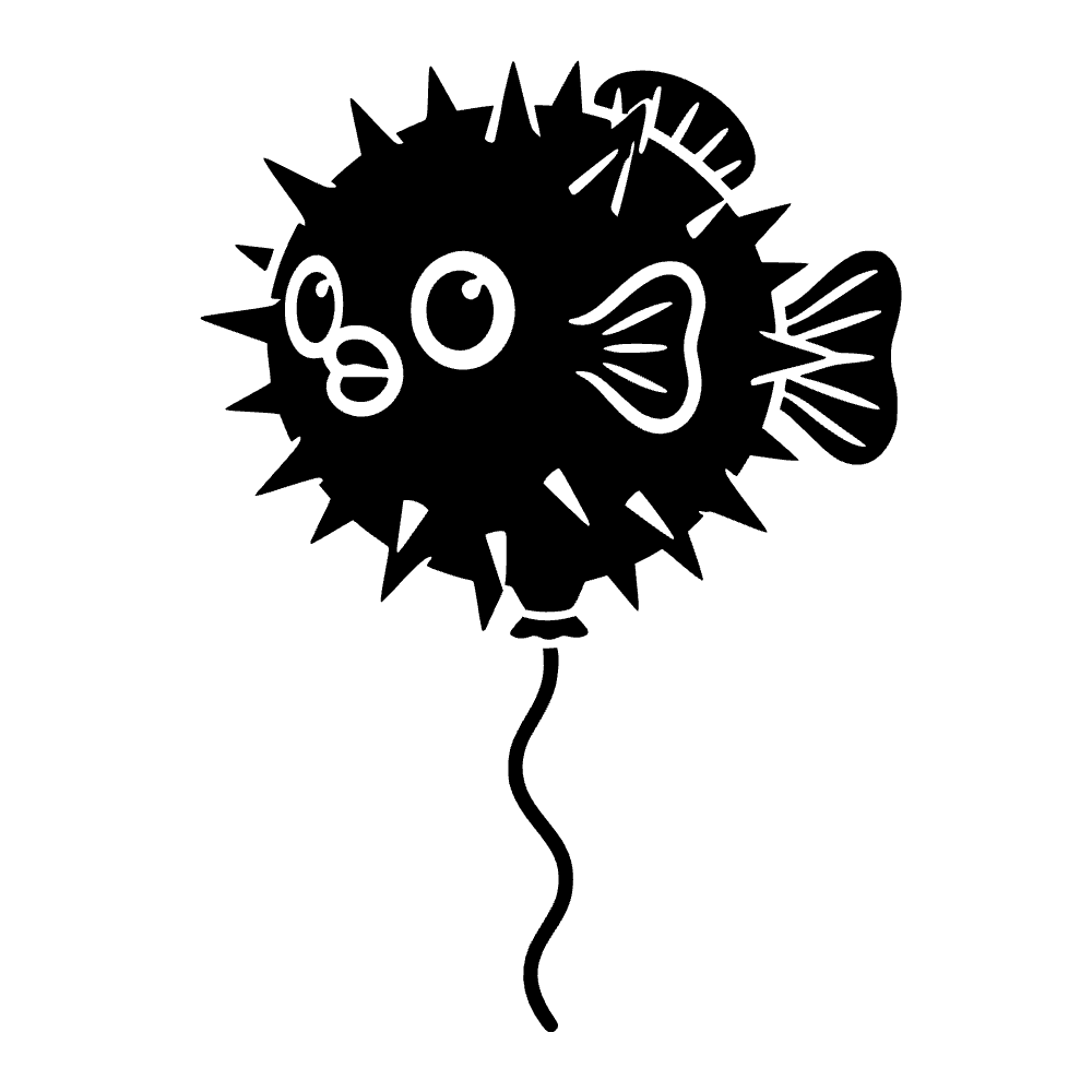 Globo de fiesta de pez globo — archivo SVG