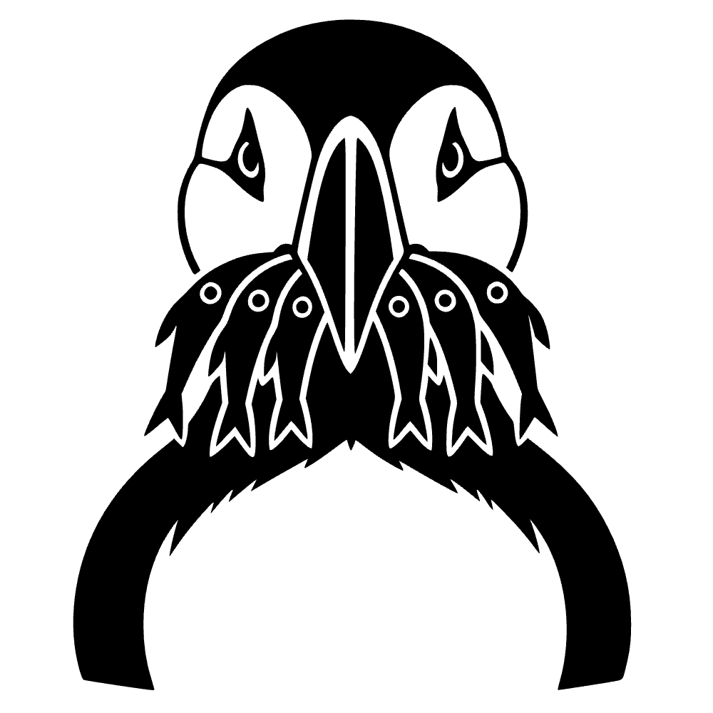 Puffin con bigote de pez — archivo SVG