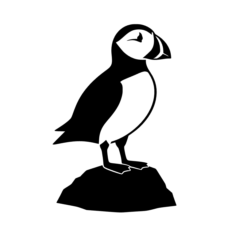 Puffin de pie — archivo SVG