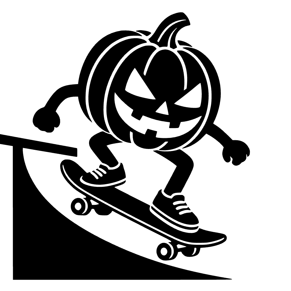 Calabaza patinando — vista previa del archivo SVG