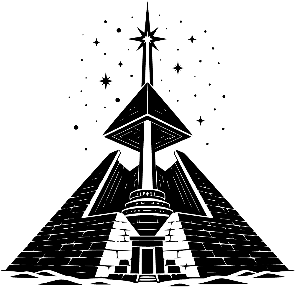 Ícono de pirámide de Giza abriéndose — vista previa del archivo SVG