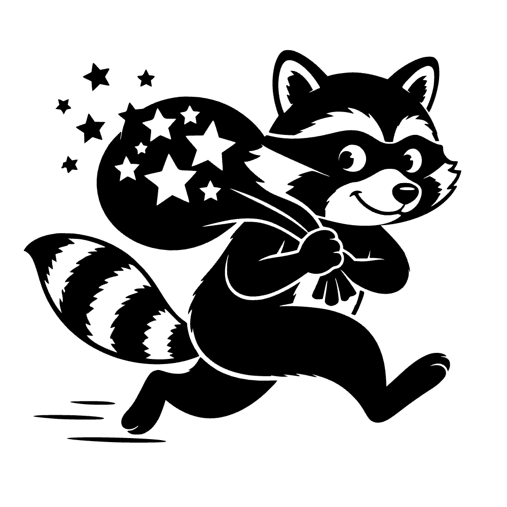 Mapache con máscara de ladrón — archivo SVG