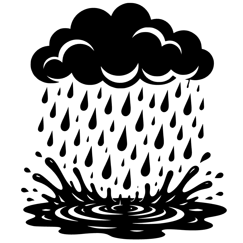 Nube de lluvia derramando — archivo SVG