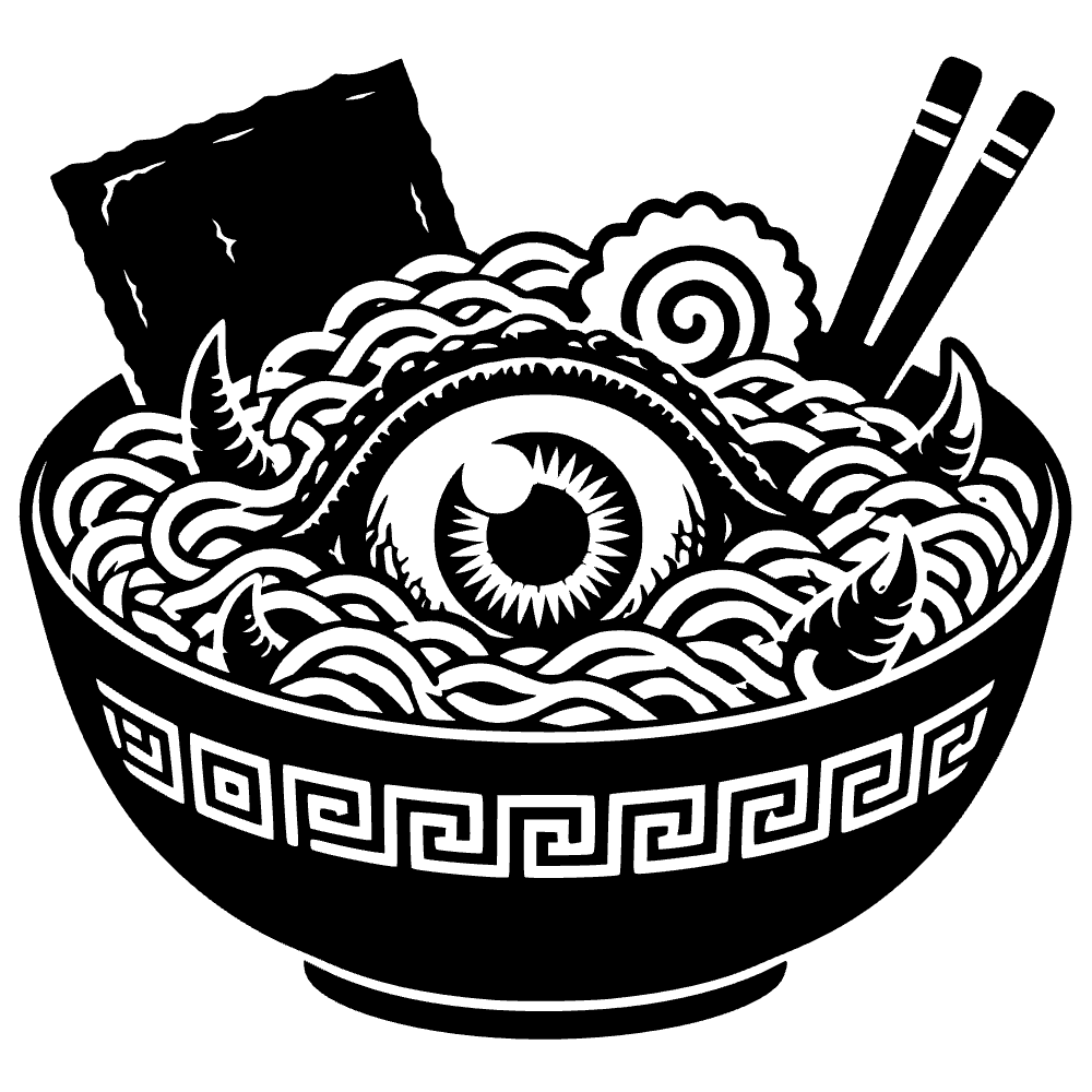 Ramen Bowl Monster Icon SVG SVG cut file preview
