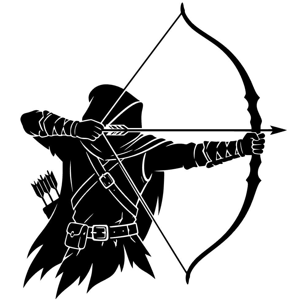 Ranger Bow Drawn SVG cut file