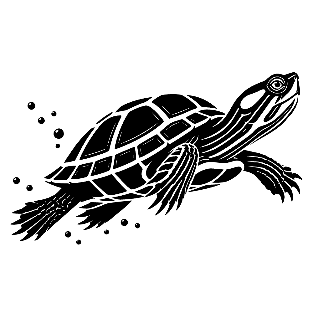 Tortuga de orejas rojas — archivo SVG