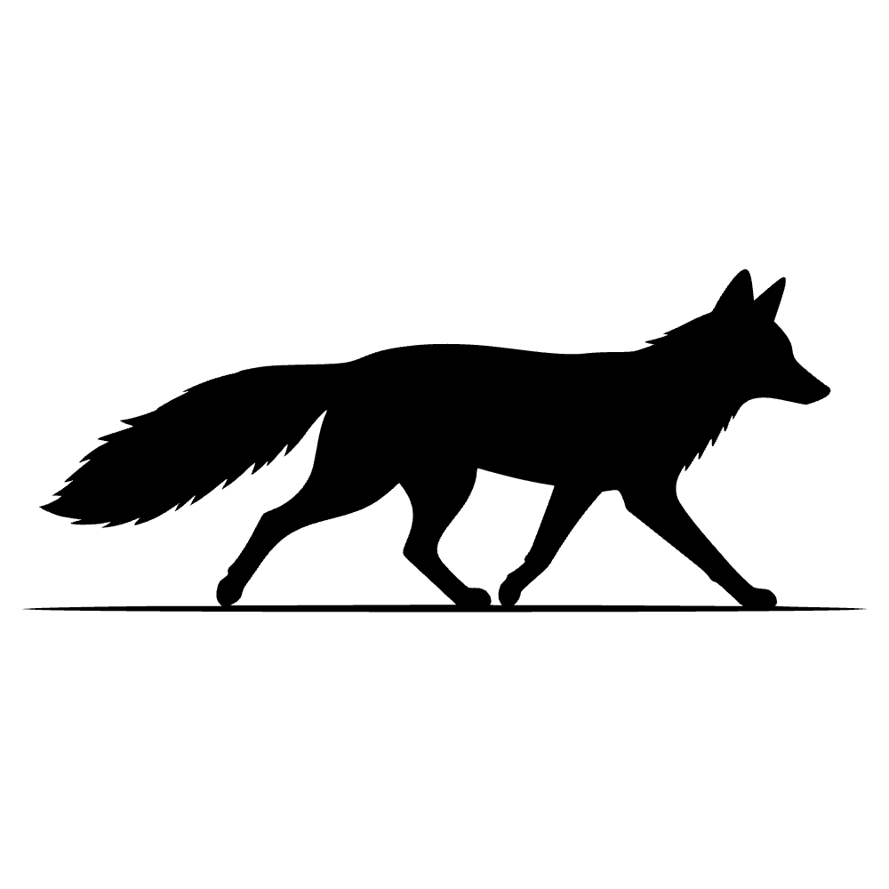 Red Fox Silhouette SVG cut file preview