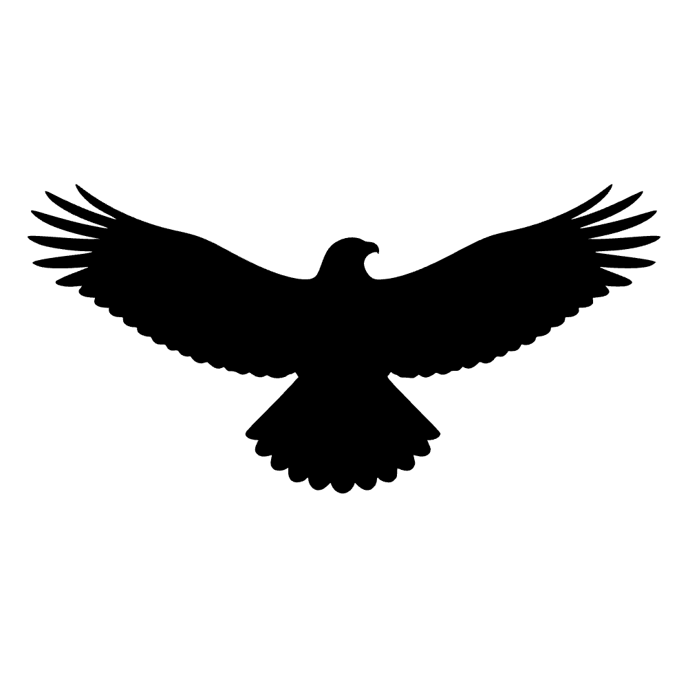 Red Tailed Hawk Silhouette SVG cut file preview