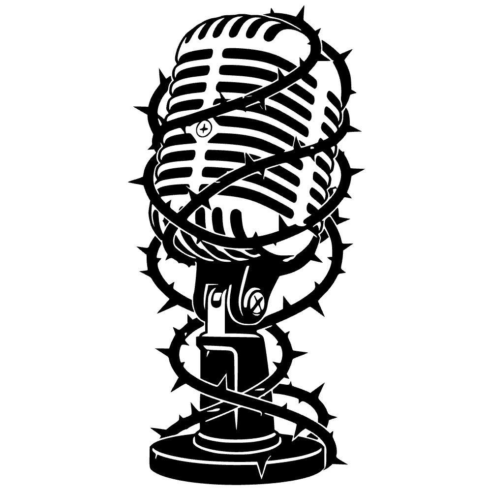 Retro Studio Microphone Icon SVG cut file preview