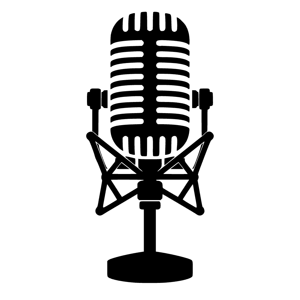 Retro Studio Microphone Icon SVG cut file preview