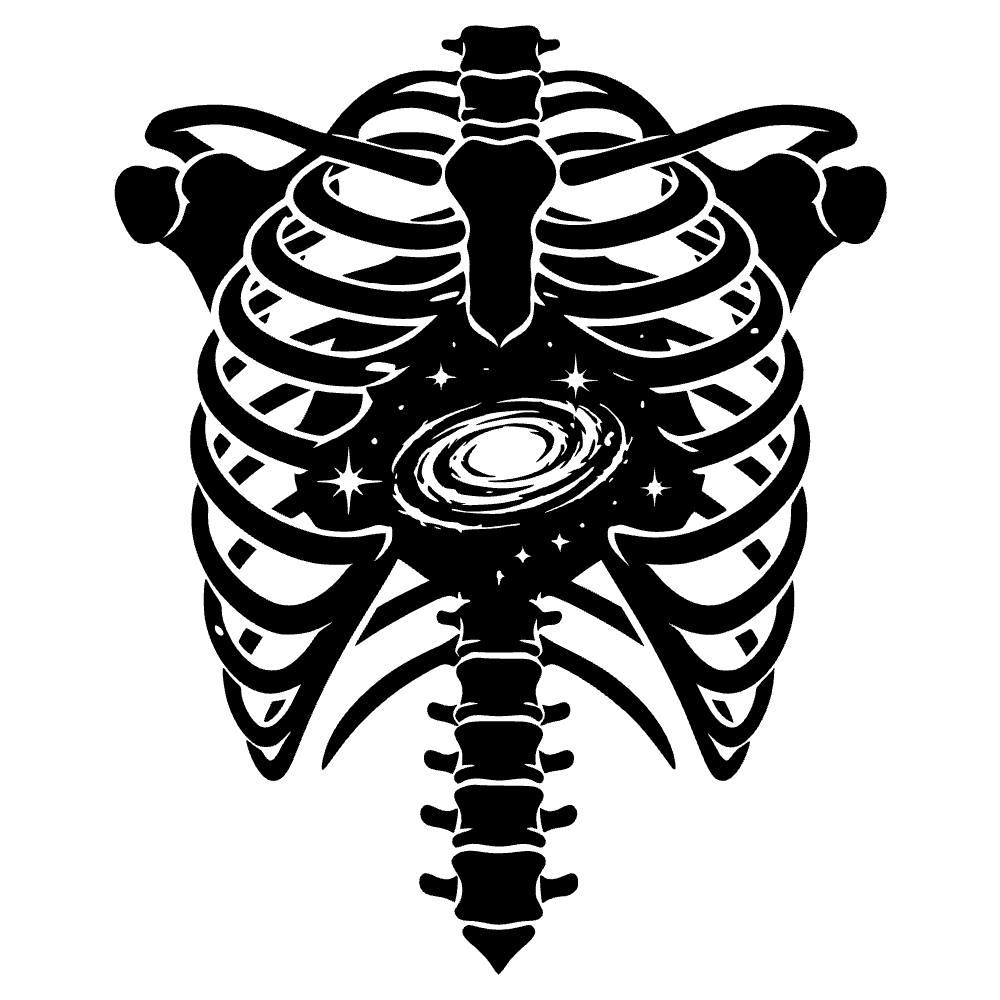 Ribcage Containing Tiny Glowing Icon SVG cut file
