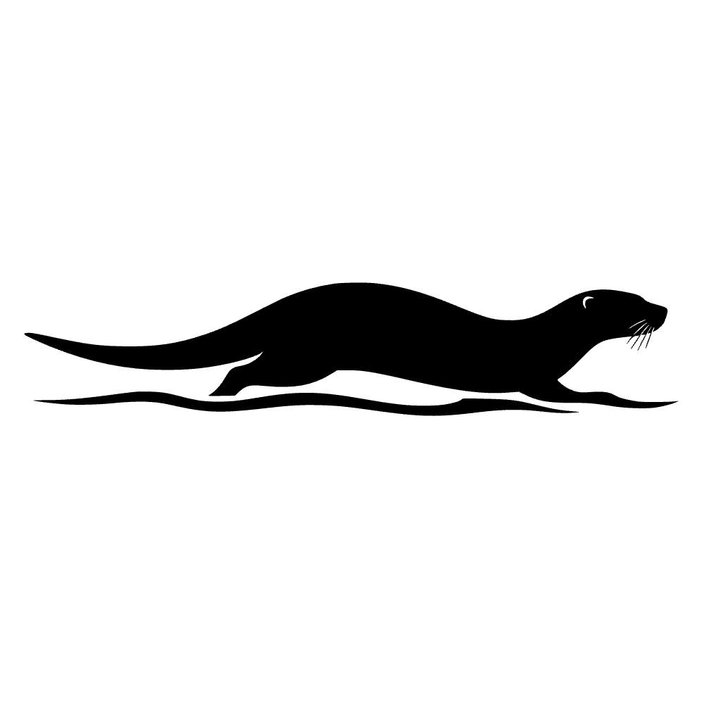River Otter Sliding SVG cut file preview