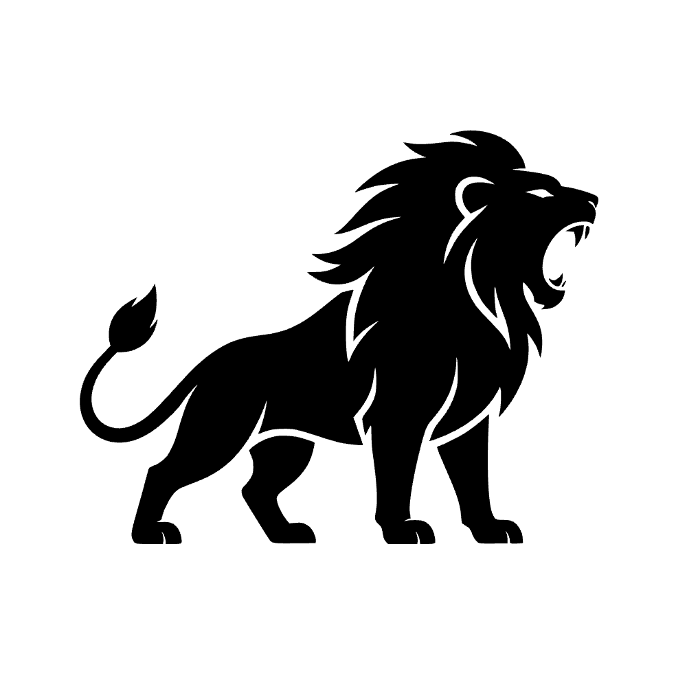 León rugiendo — archivo SVG