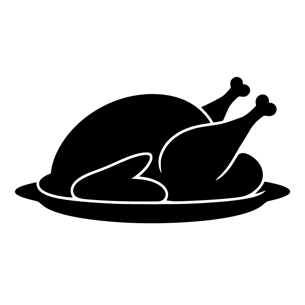 Plato de pavo asado — archivo SVG