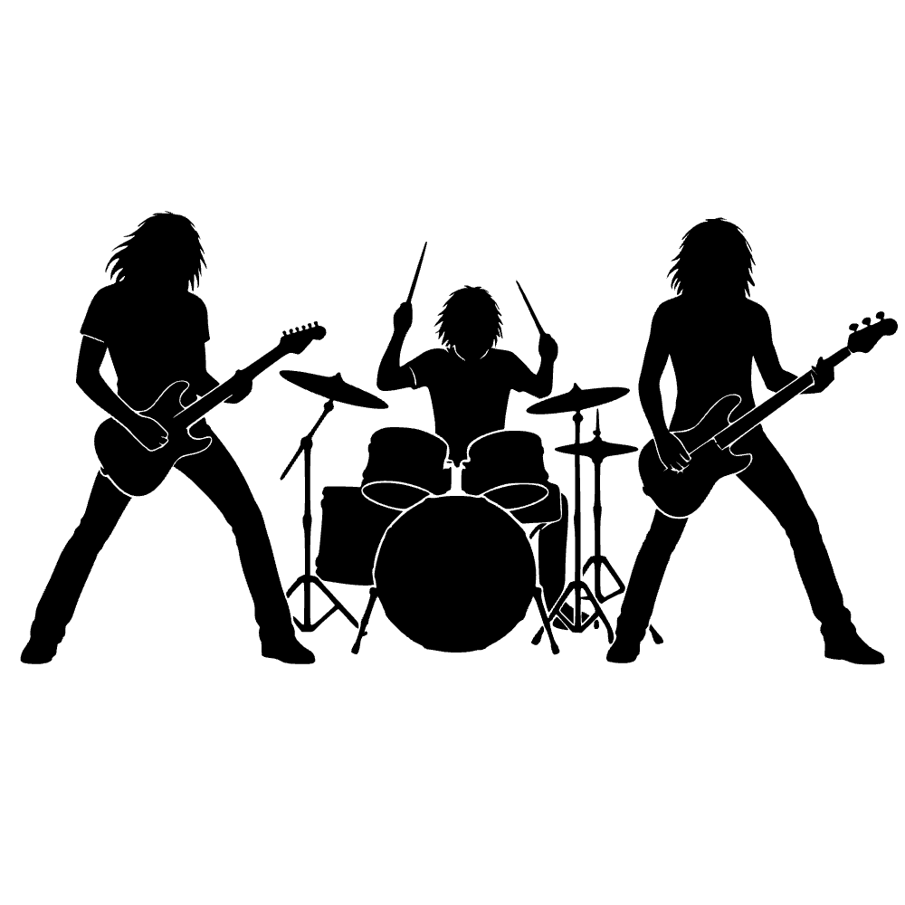 Trío de banda de rock — archivo SVG
