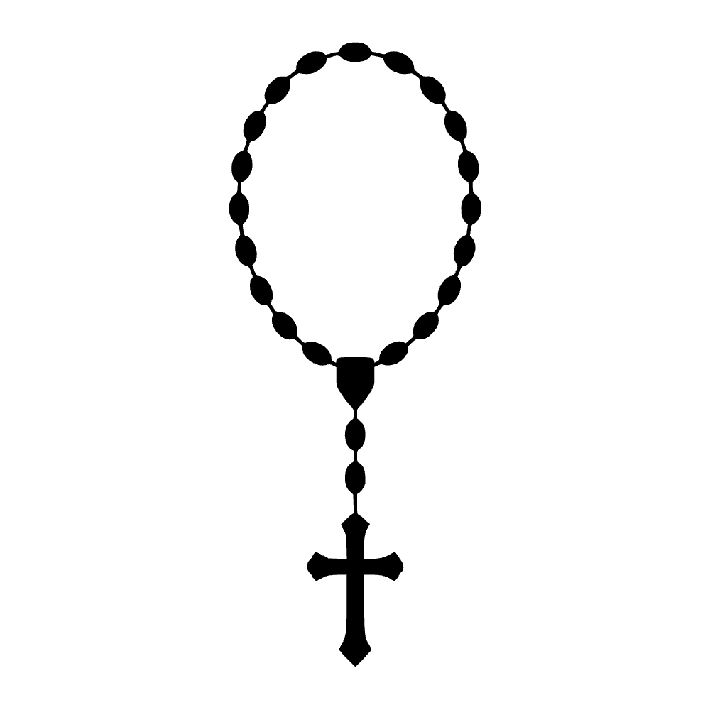 Cruz de cuentas del rosario — archivo SVG