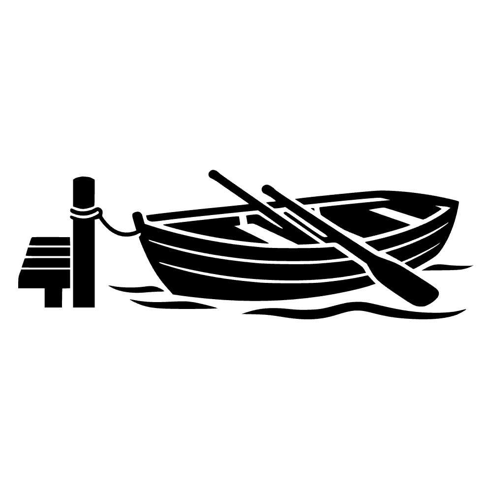 Remos de bote en muelle — archivo SVG