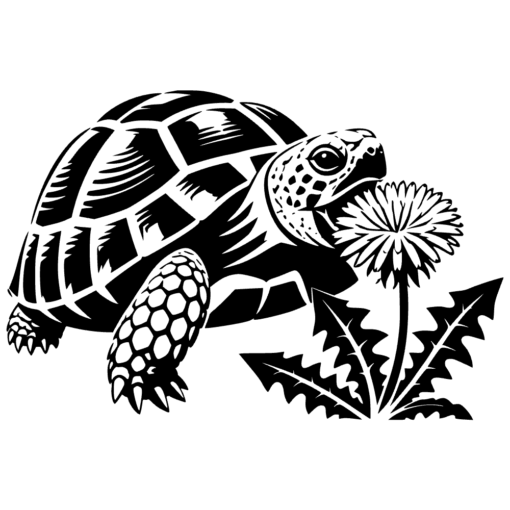 Russian Tortoise Eating SVG cut file