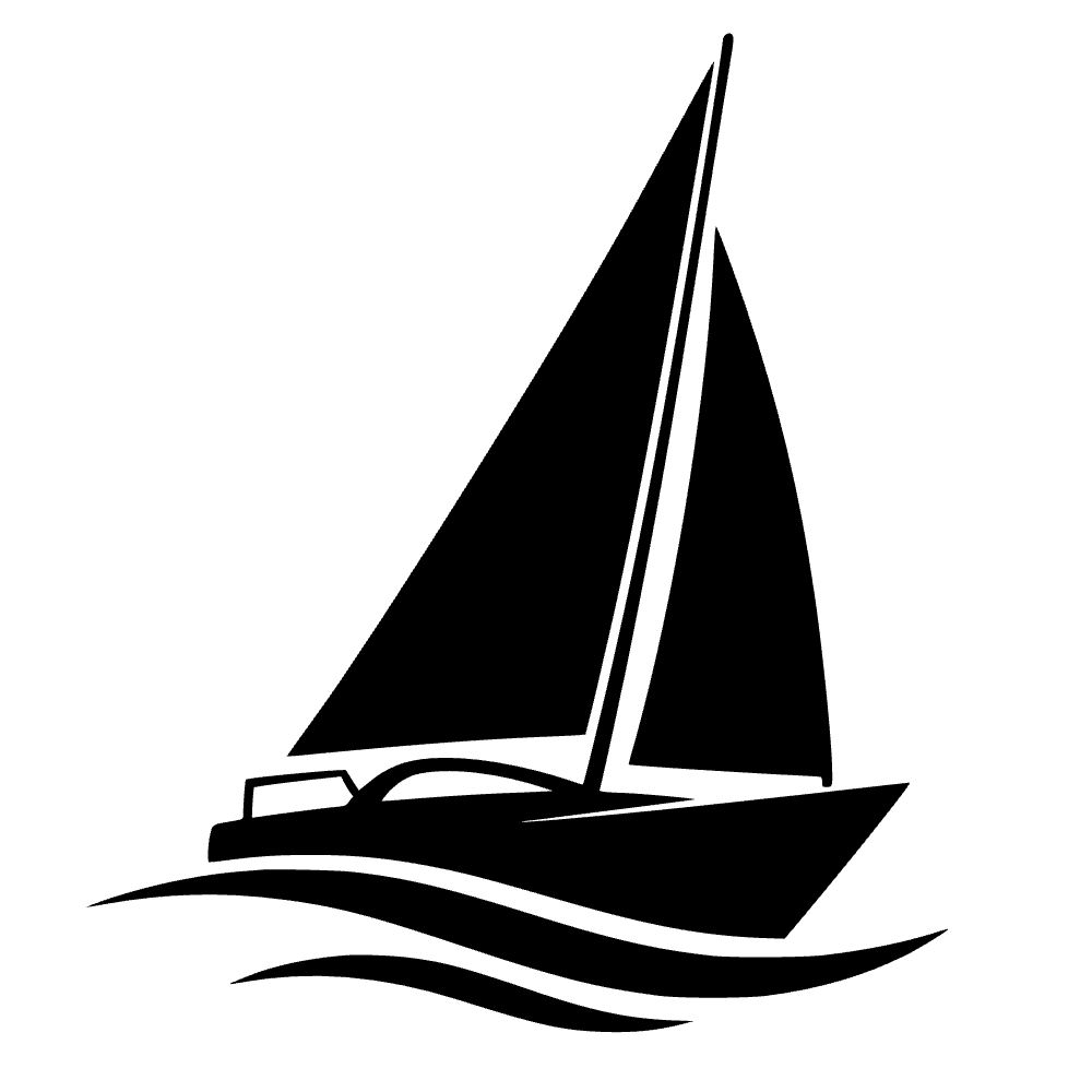 Sailboat Waves Icon SVG cut file preview