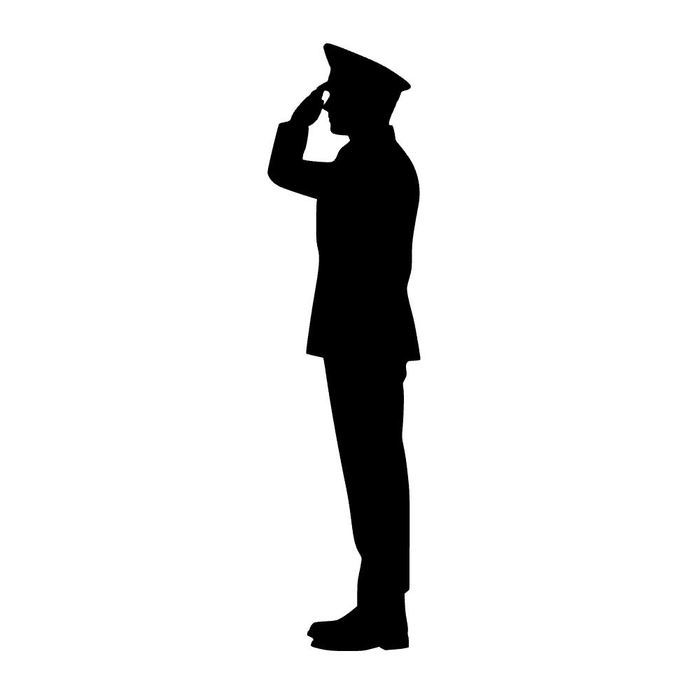 Soldado saludando — archivo SVG
