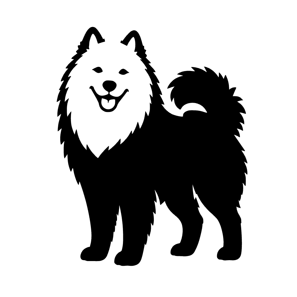 Perro samoyedo — archivo SVG