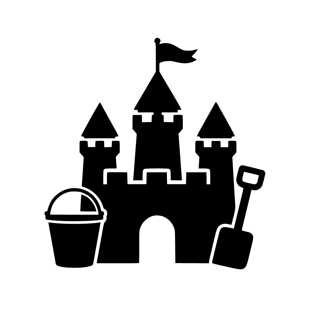 Cubeta y pala de castillo de arena — archivo SVG