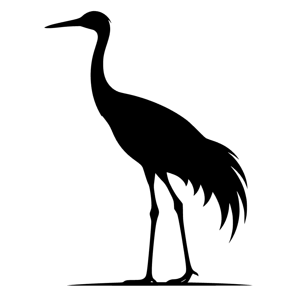 Sandhill Crane Standing Tall SVG cut file preview