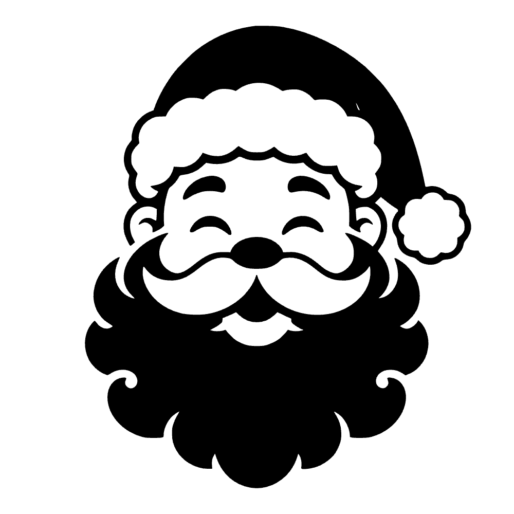Cara de Santa con barba — archivo SVG