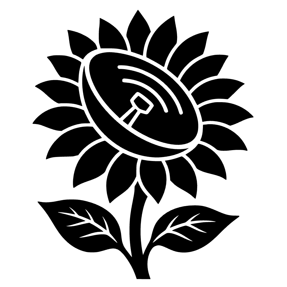 Antena parabólica con girasol — archivo SVG