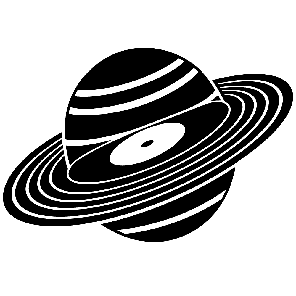 Disco de vinilo de Saturno — archivo SVG