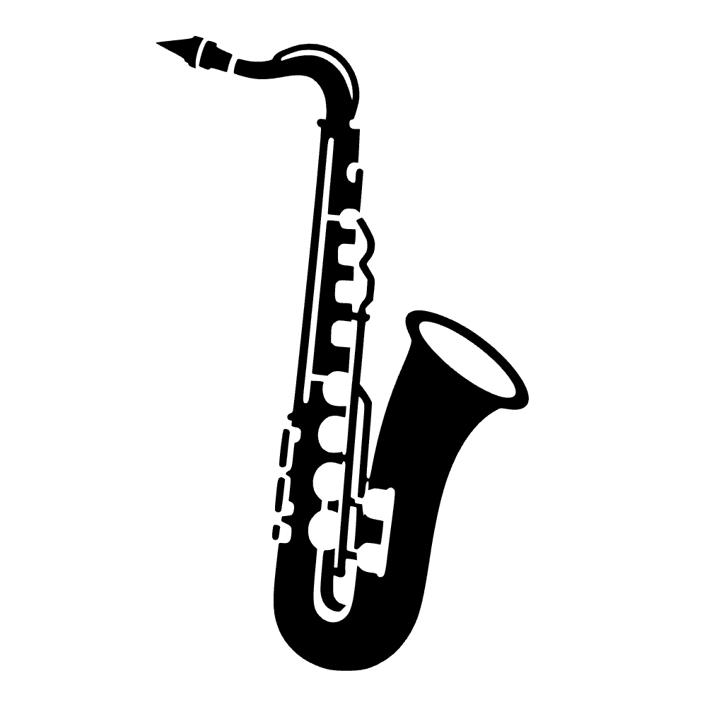 Saxophone Curved Body SVG cut file preview