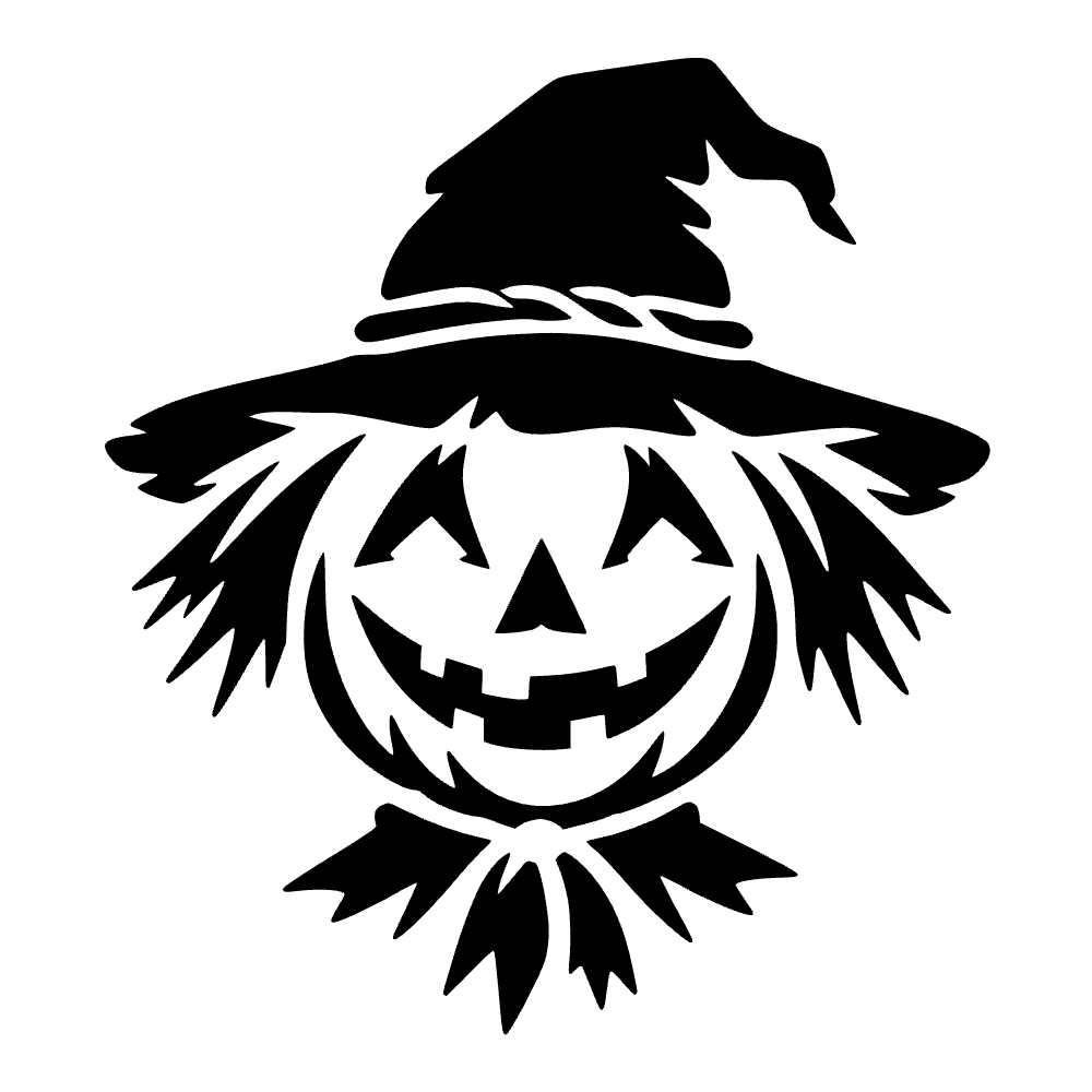 Espantapájaros con cabeza de calabaza — archivo SVG