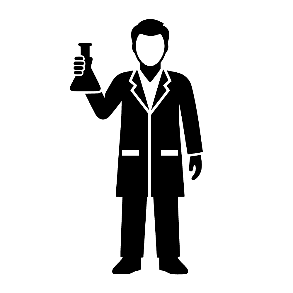 Científico con frasco — vista previa del archivo SVG