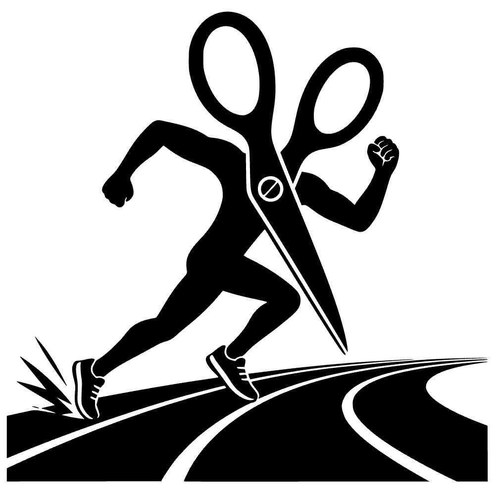 Ícono de tijeras corriendo — archivo SVG